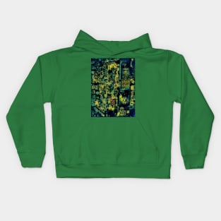 Acid Green Street Stickers NYC Kids Hoodie